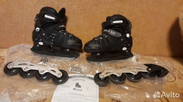 Коньки-ролики (2в1) размер М (31-34)