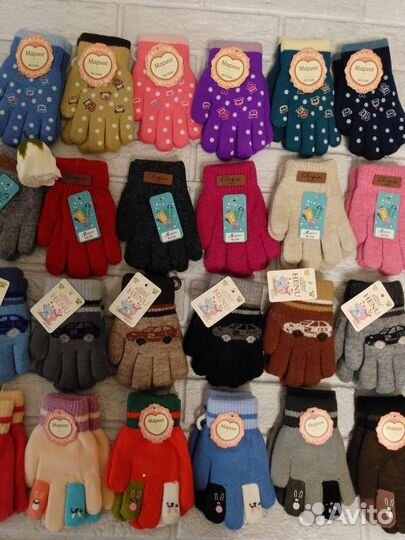 Перчатки, варежки детские и подростковые новые