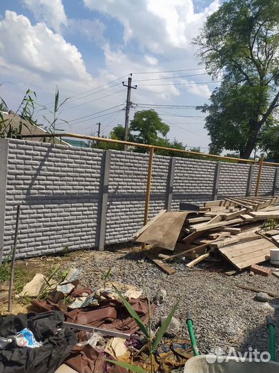 Забор бетонный