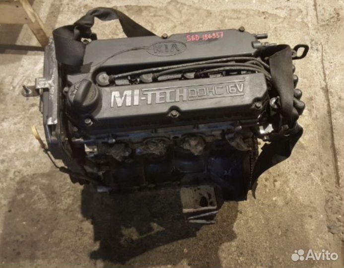 Двигатель 1.6 Kia Spectra S6D