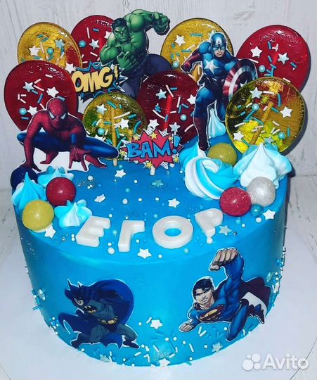 Торты, капкейки,топперы, безе леденцы