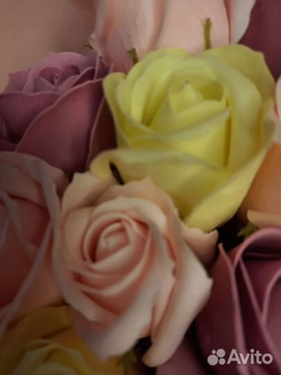 Букет из мыльных роз