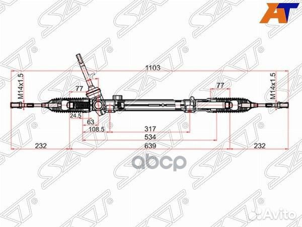 Рейка рулевая renault koleos/nissan qashqai 06