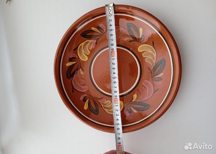 Блюдо-тарелка СССР 27 см. Гжель