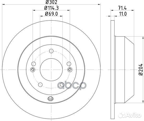 Диск тормозной зад ND6066K nisshinbo