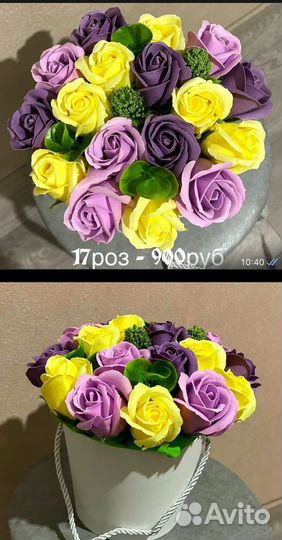 Букет из мыльных роз