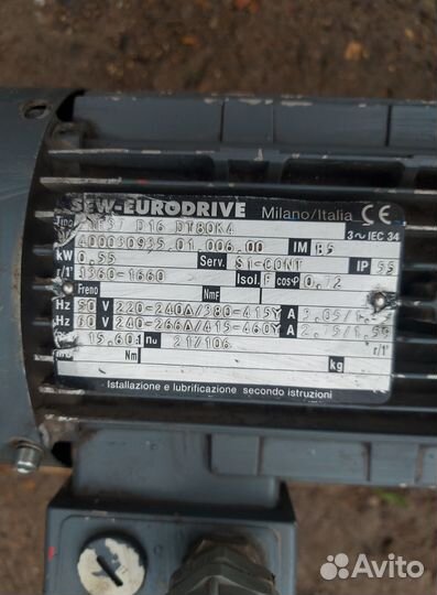 Мотор-редуктор с вариатор Sew Eurodrive 0.55 кВт
