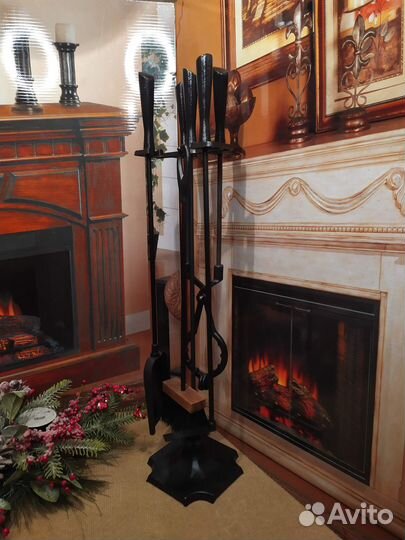 Каминный набор. 494BK. Цилиндр. (1)