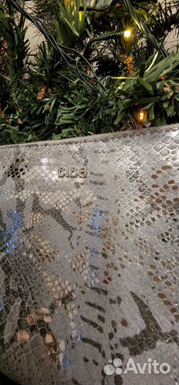 Biba косметичка клатч серебро змея