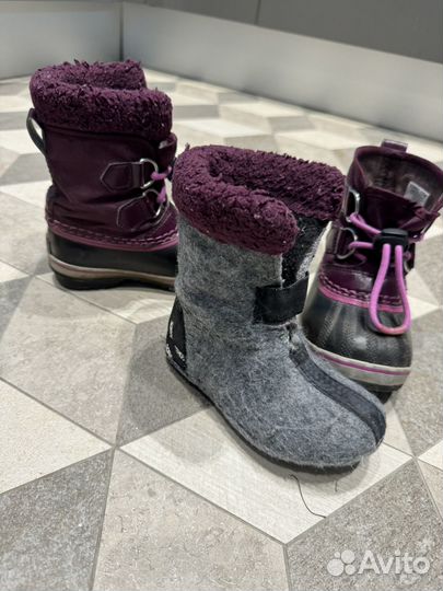 Зимние ботинки Sorel для девочки 14-16 см