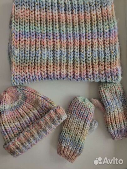 Шапка, шарф, варежки