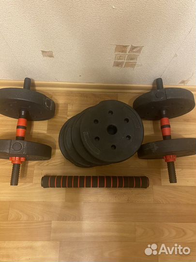 Спортивный набор штанга/гантели
