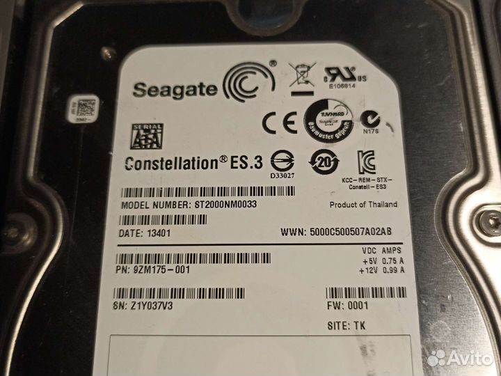 Неисправные 3 Тб HDD seagate XT,ES,NAS
