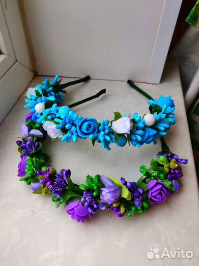 Ободок с цветами