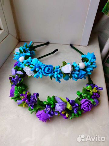 Ободок с цветами