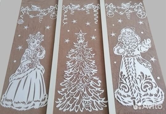 Новогодние украшения на окна