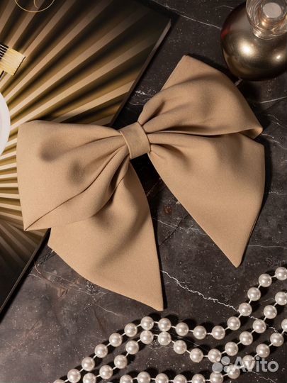 Бант для волос ассиметричный, заколка