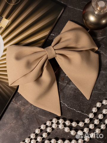 Бант для волос ассиметричный, заколка