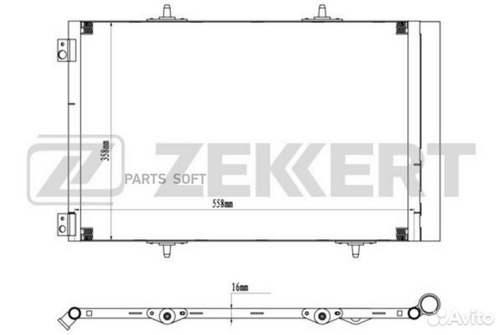 Радиатор кондиционера Citroen C3 I-III 02, DS3 09