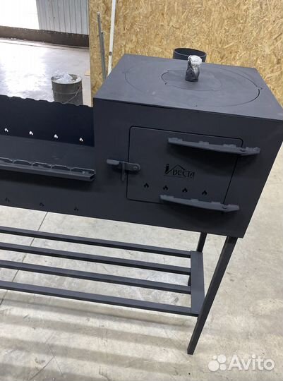 Мангал разборный с печкой под казан