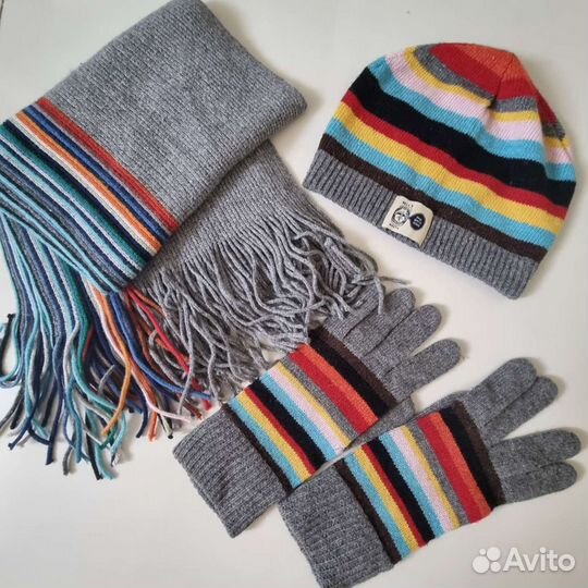 Комплект шапка и шарф перчатки