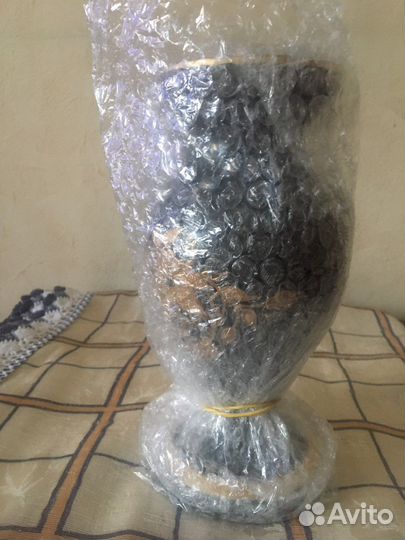 Ваза кобальт,позолота новая