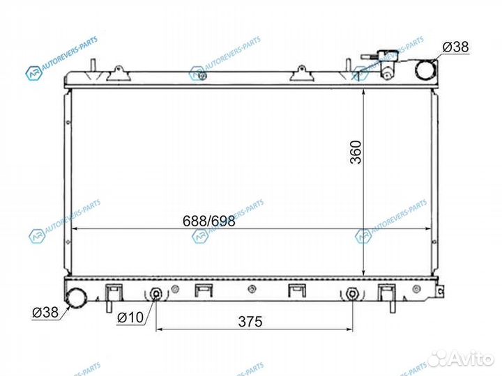 SB0001-02-2R Радиатор subaru forester 02-impreza 0
