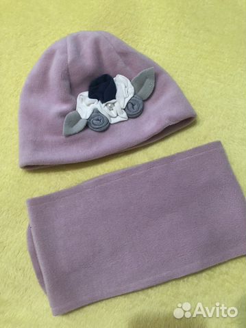 Комплект шапка, шарф для девочки