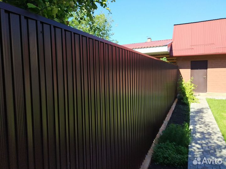 Забор профнастил