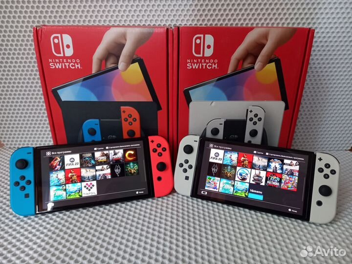 Nintendo switch oled прошитая + игры