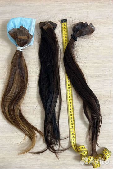 Волосы для наращивания на лентах бу