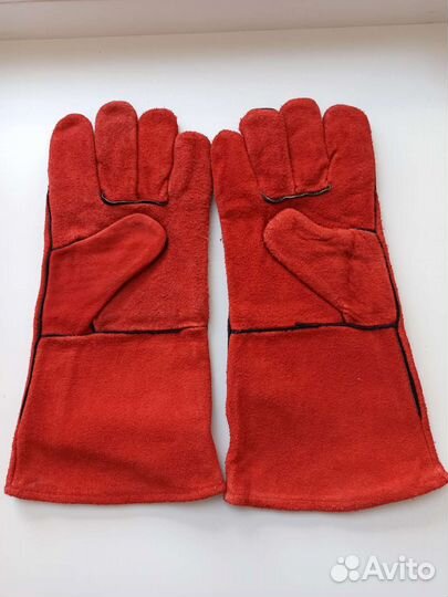 Краги из натуральной кожи (спилок)