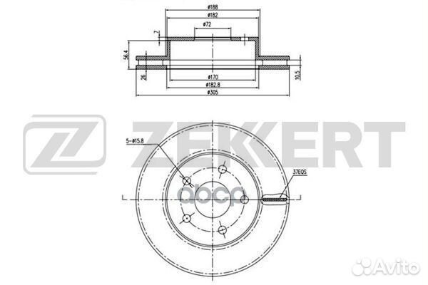 Диск торм. перед. Jeep Cherokee II 95- Grand C