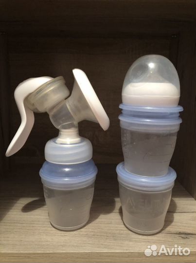 Молокоотсос avent natural ручной