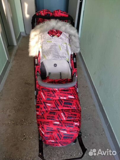 Детские санки коляска ника