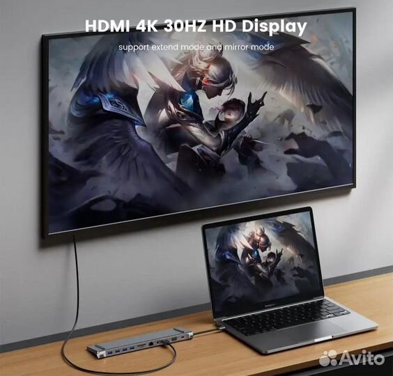 Док станция подставка для ноутбука 11в1 hub