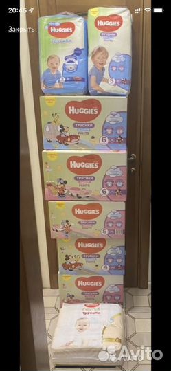 Подгузники-трусики Huggies 3, 4, 5, 6