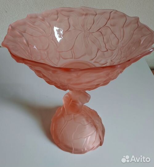 Ваза для фруктов цветное матовое стекло Германия