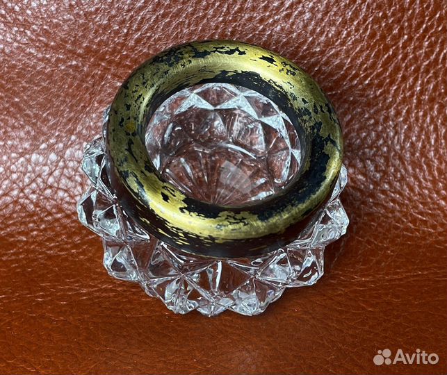 Солонка серебро 875 хрусталь СССР