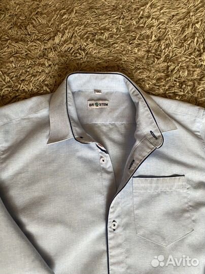 Рубашка голубая