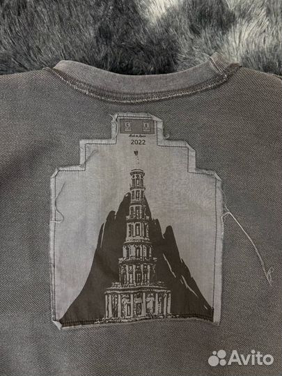 Свитшот Cav Empt серый погружной с перфорацией