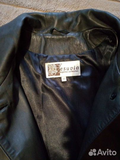 Кожаный плащ(трапеция)