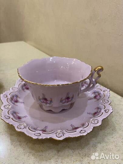 Продаю чайный сервиз розового фарфора (Чехия)