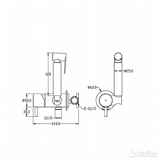 Гигиенический душ Boheme Uno 467-NB