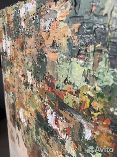 Картина акрилом на холсте в интерьер осень