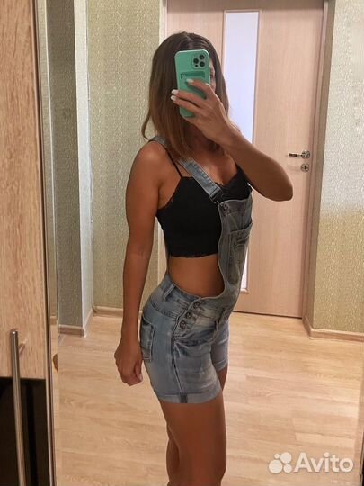 Комбинезон женский летний джинсовый