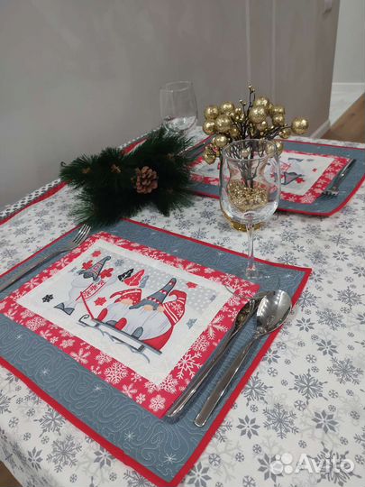 Новогодние ланчматы для сервировки стола