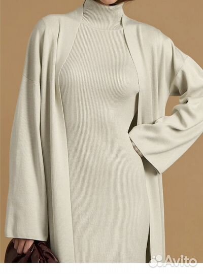 Платье с кардиганом двойка