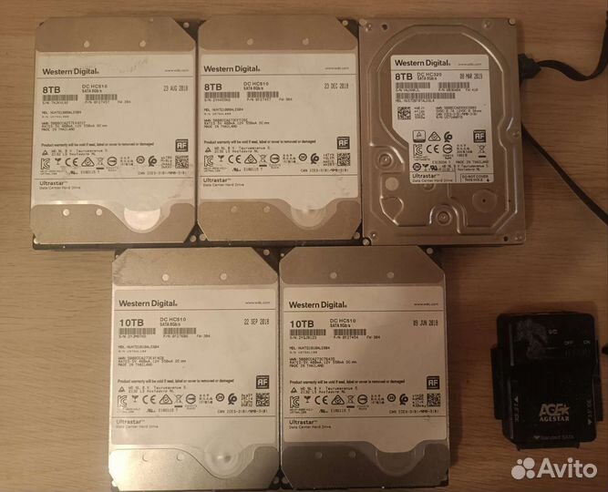Жесткие диски WD DC, hgst. 100проц здоровья