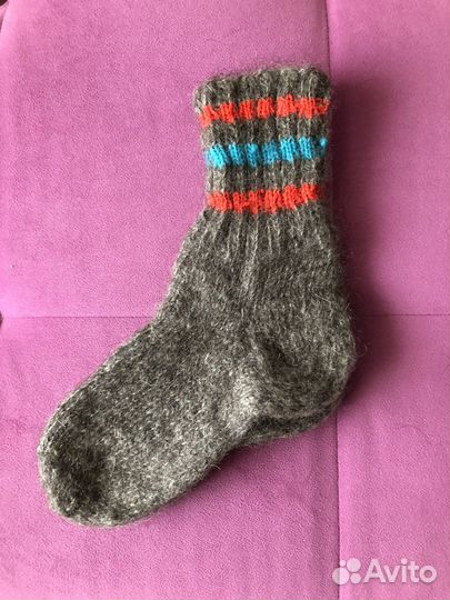 Носки ручной вязки шерстяные